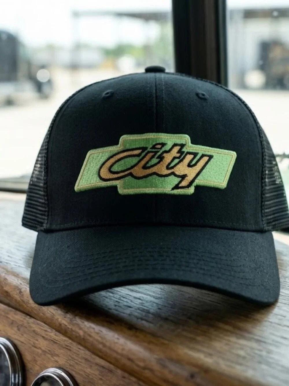 City Chevrolet Days of Thunder Cole Trickle Embroidered Black Trucker Hat NASCAR